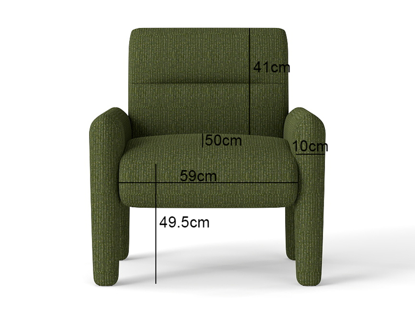 Dubai Hunter Green Single Seater Sofa