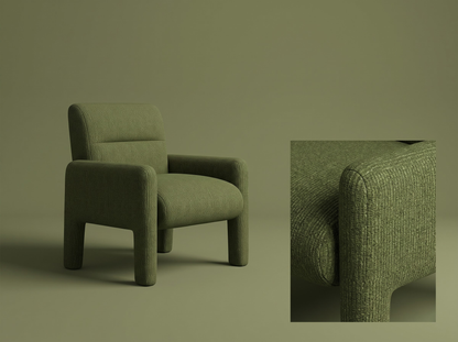 Dubai Hunter Green Single Seater Sofa