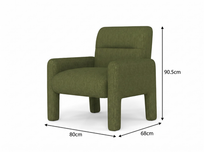 Dubai Hunter Green Single Seater Sofa