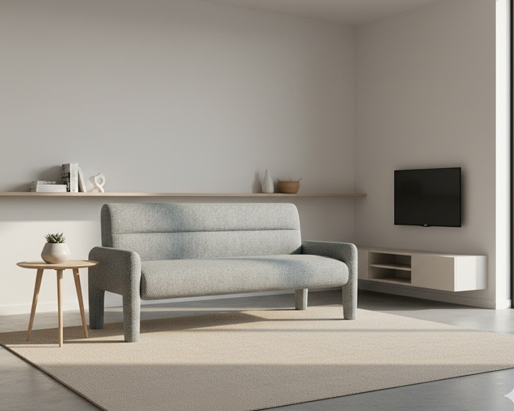 Compact sofa set in living room