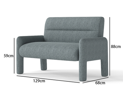 Modern 2 Seater Sofa Dubai Sky Blue