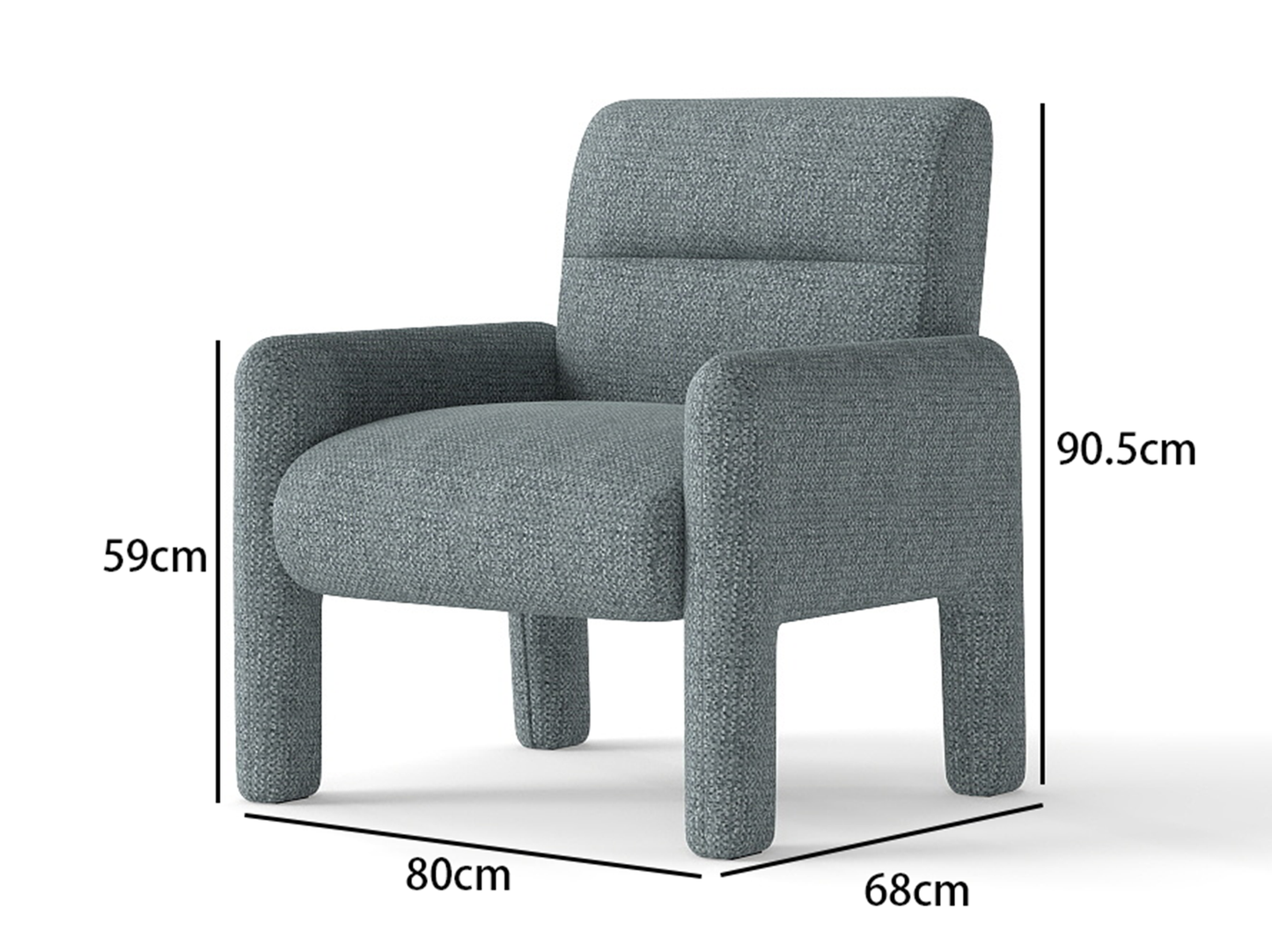 3 Piece Sofa Set – Dubai Sky Blue