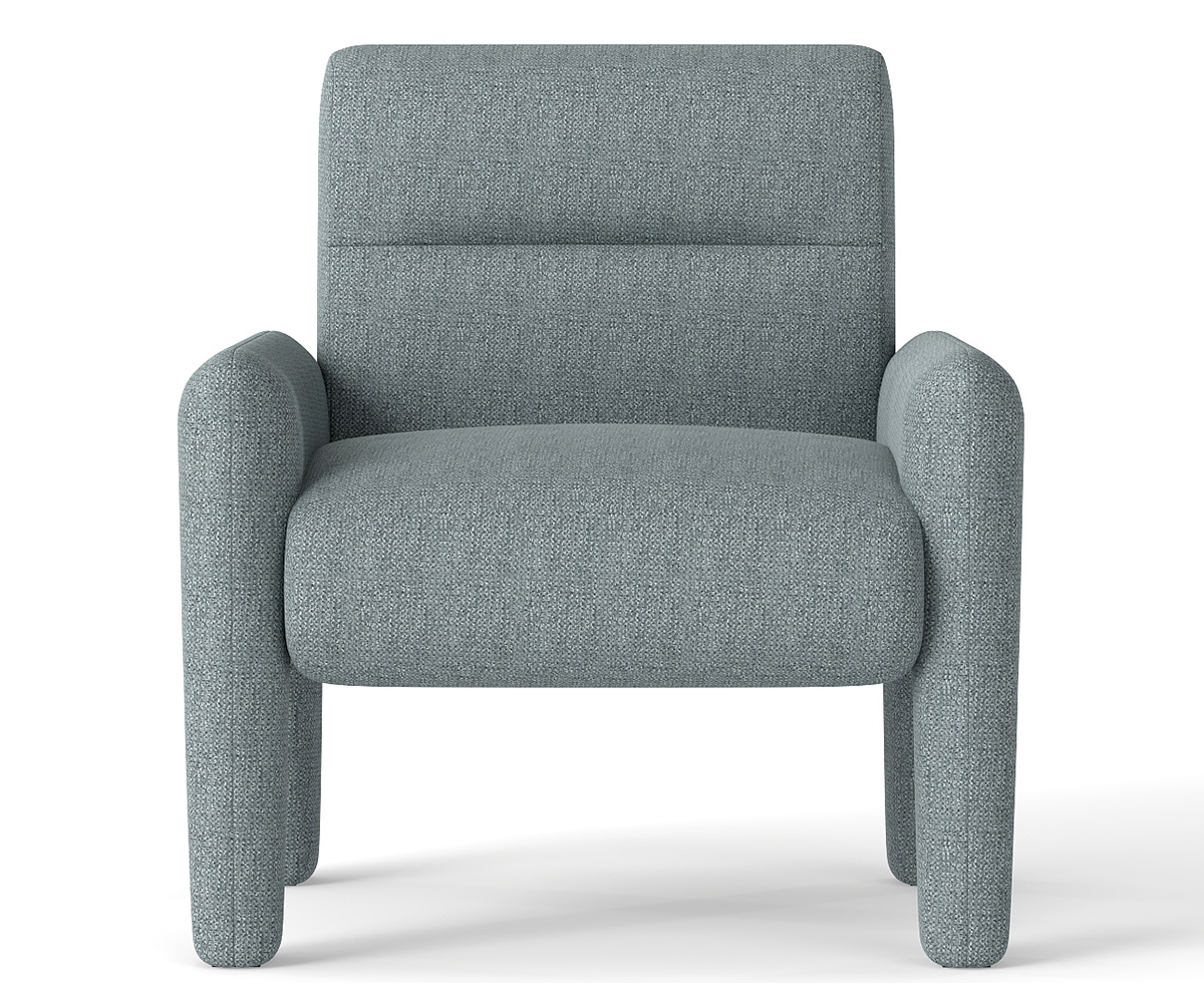 Modern single seater sofa sky blue