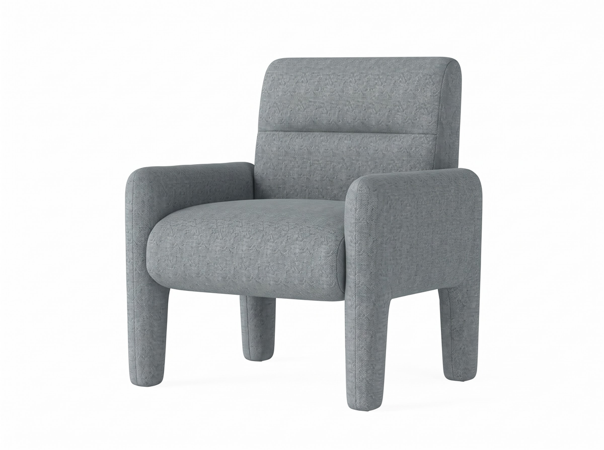 Modern Single Seater Sofa Dubai Sky Blue – Luxurious Chenille Chair