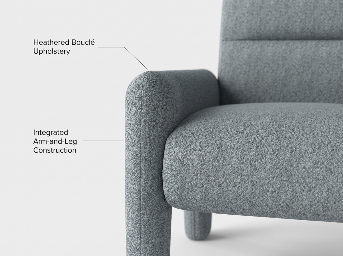 Modern Single Seater Sofa Dubai Sky Blue – Luxurious Chenille Chair