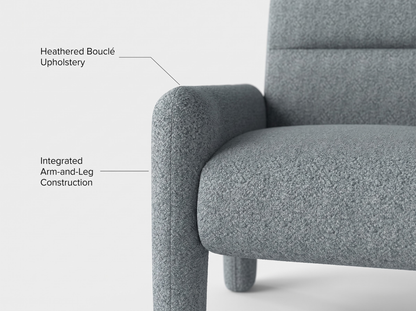 Modern Single Seater Sofa Dubai Sky Blue – Luxurious Chenille Chair