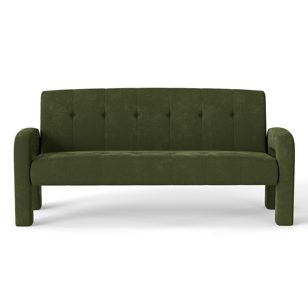 Modern 3 seater sofa hunter green