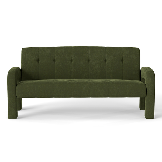 Modern 3 seater sofa hunter green