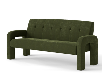 Milan Hunter Green fabric sofa