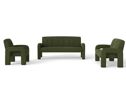Hunter Green 3 Piece Sofa Set
