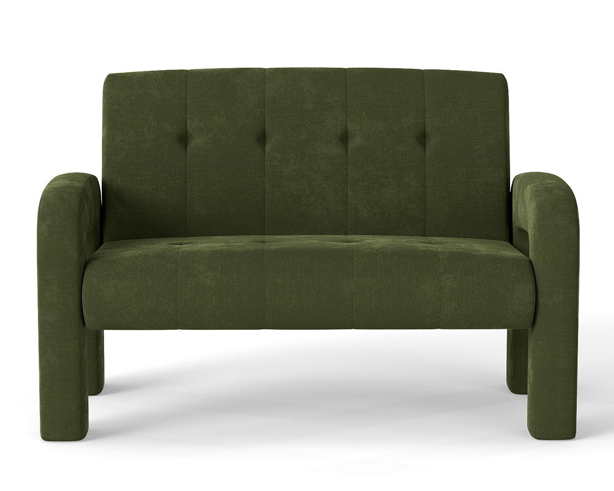 Wooden frame 2 seater sofa