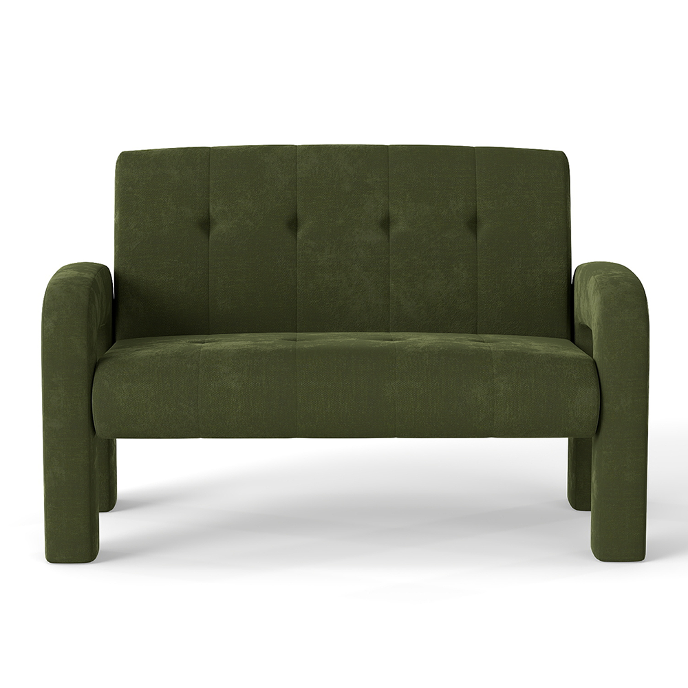 Modern 2 seater sofa hunter green