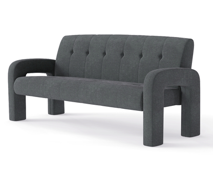 Milan Charcoal fabric sofa