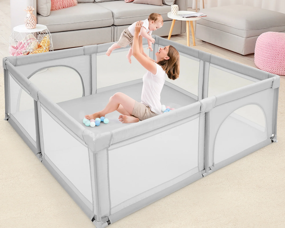 playpen with zipper doors