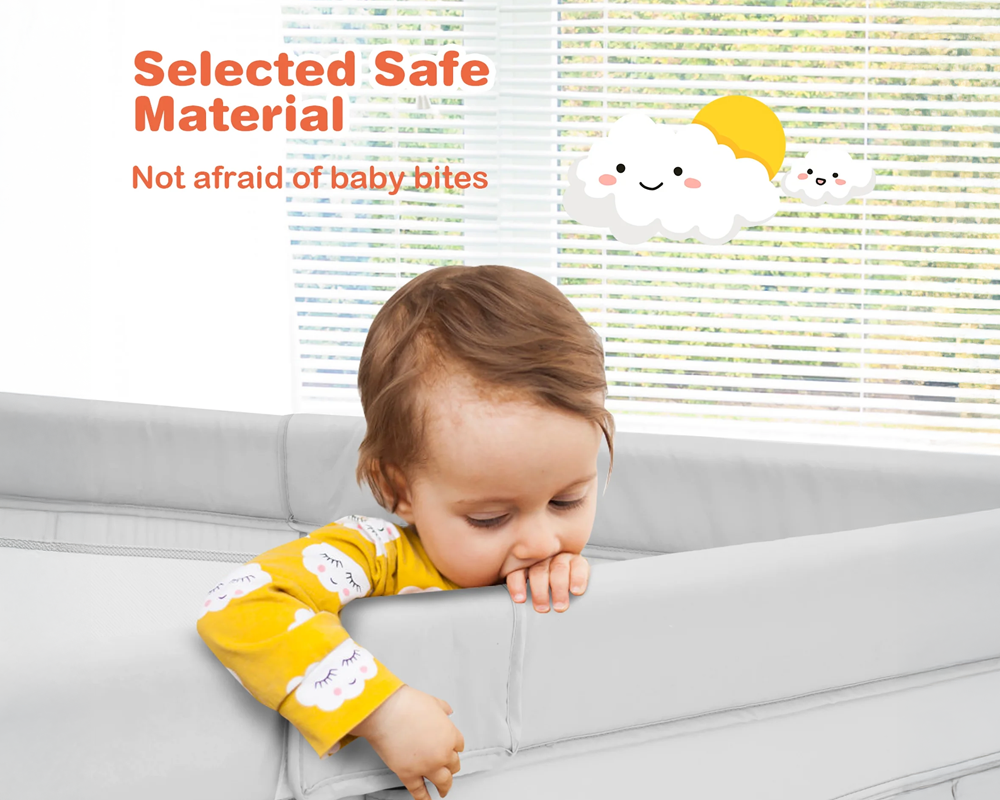 playpen with mesh pockets
