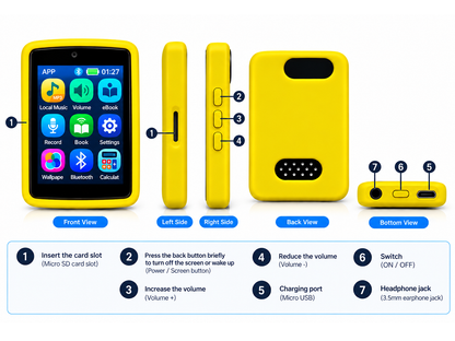 Portable Bluetooth MP4 MP3 Touch Screen