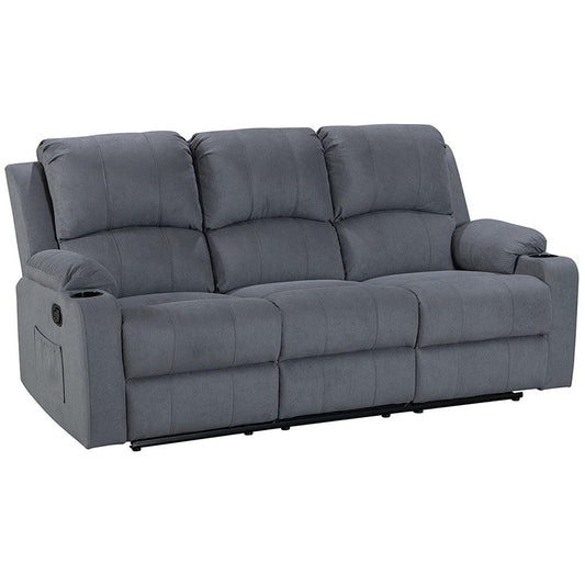 NovaCloud Fabric 3 Seater Recliner Sofa