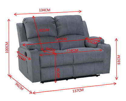 NovaCloud recliner sofa front view