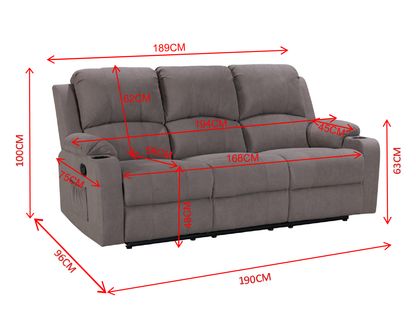 NovaCloud recliner sofa front view