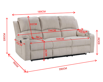 Durable recliner sofa