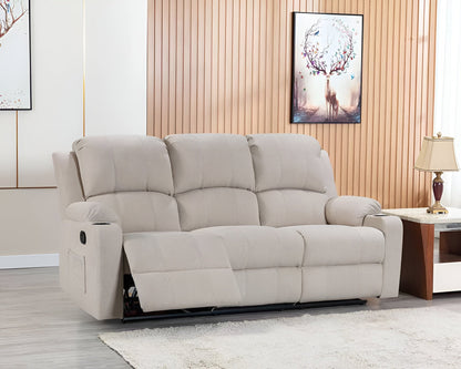 NovaCloud Fabric 3 Seater Recliner Sofa