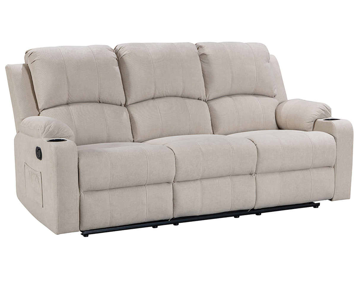 Beige chenille sofa