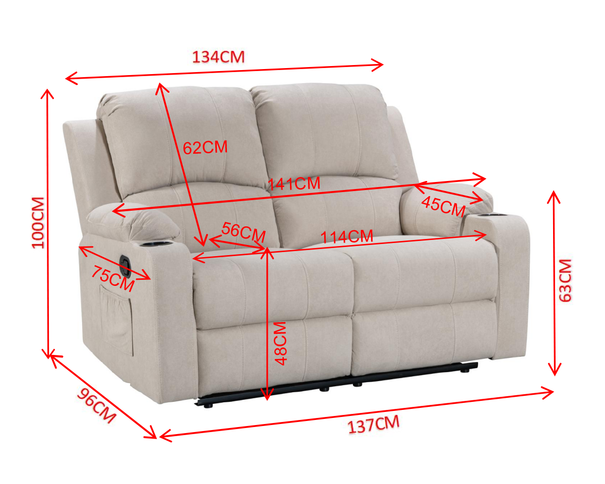 Durable recliner sofa