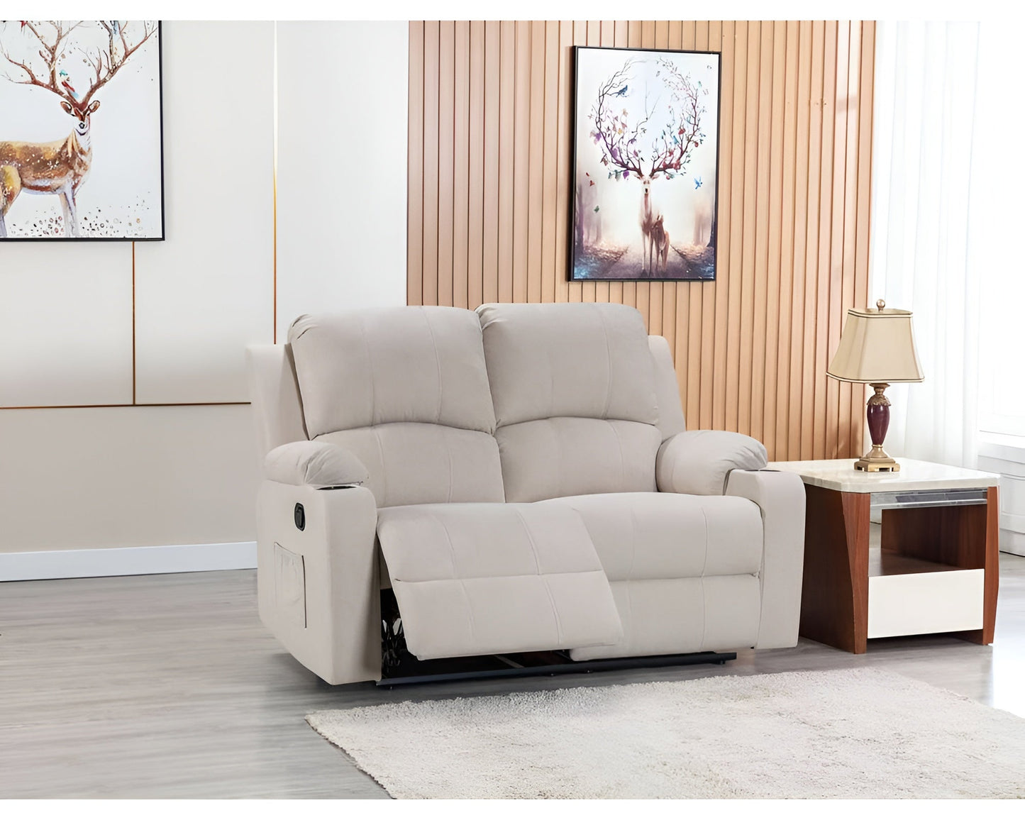 NovaCloud Fabric 2 Seater Recliner Sofa