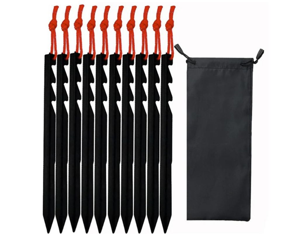 Aluminum ground stakes black color