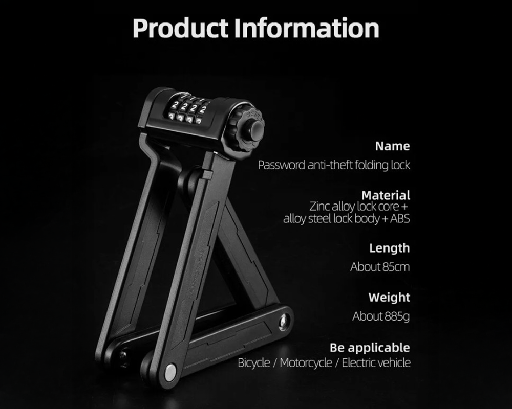 Portable Folding Bike Lock