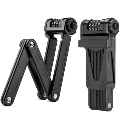 Folding bike lock with combination