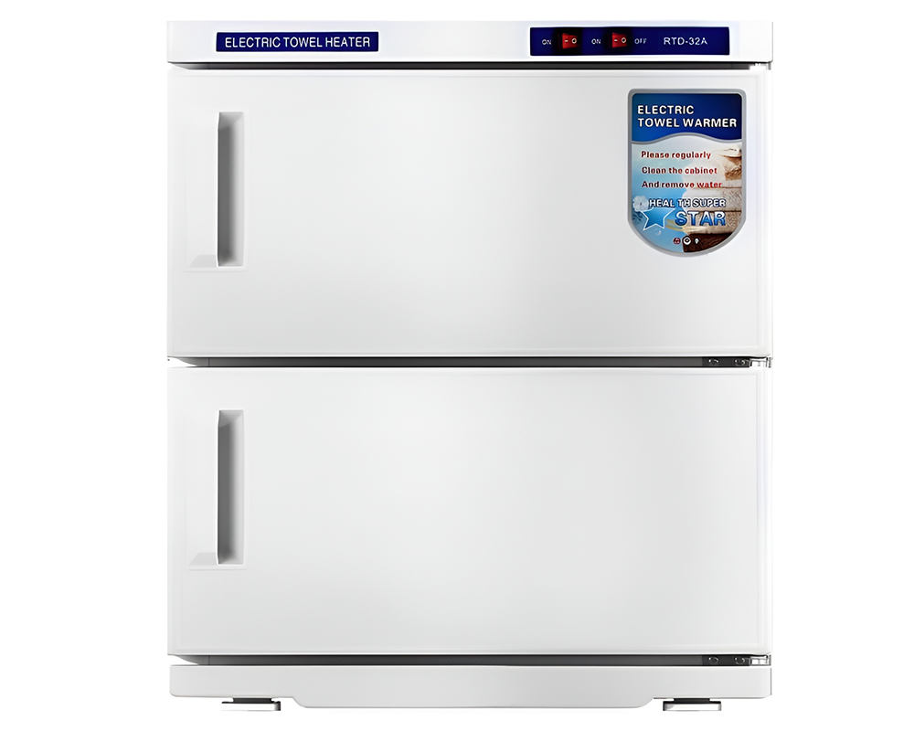 insulated towel warmer door open