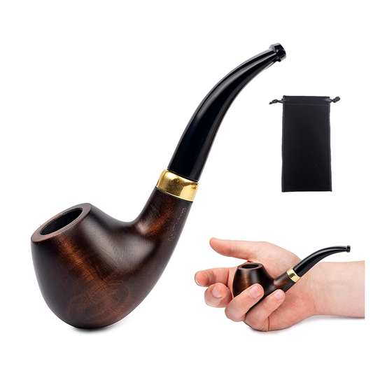 handmade ebony tobacco pipe