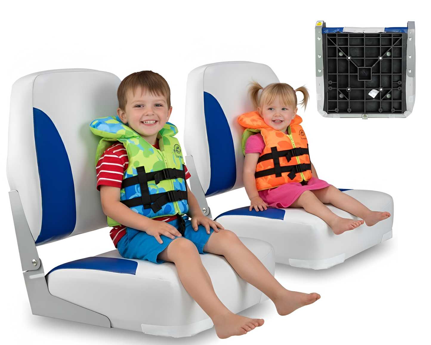 2PCS Marine Boat Seats for Fishing, Cruising Leisure Boating