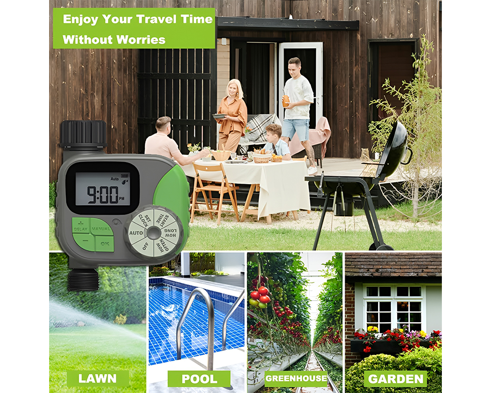 Large LCD irrigation timer