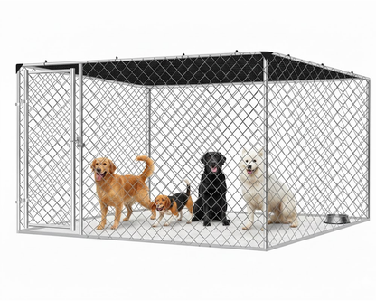 Outdoor Dog Run with Shade Sail