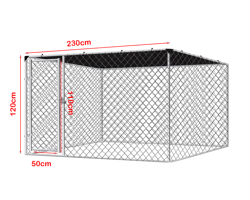 Outdoor Dog Run with Shade Sail