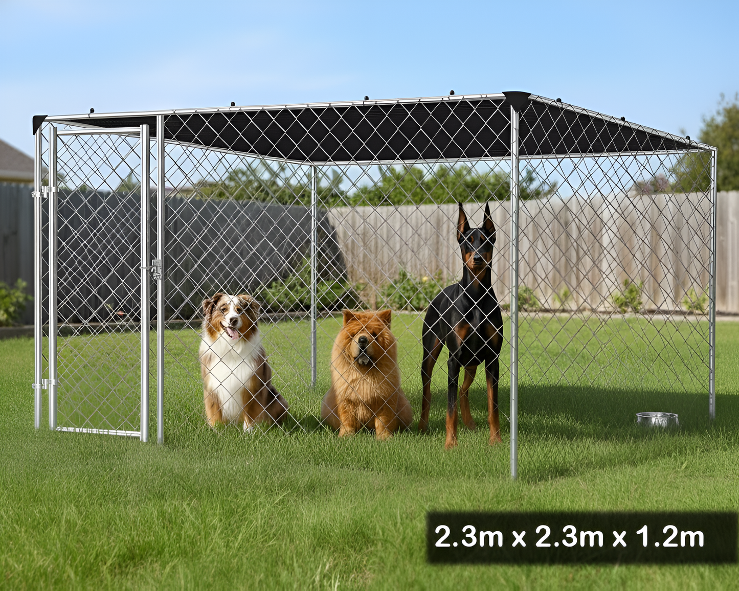 Outdoor Dog Run with Shade Sail