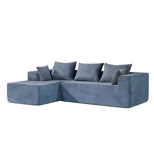 Light grey compressed sofa chaise