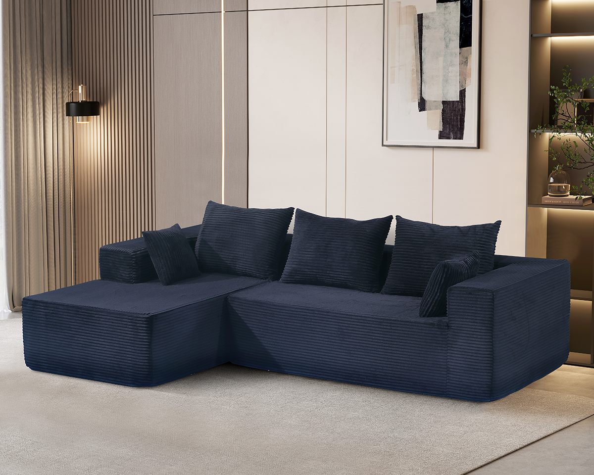 Modern Compressed Sofa with Chaise