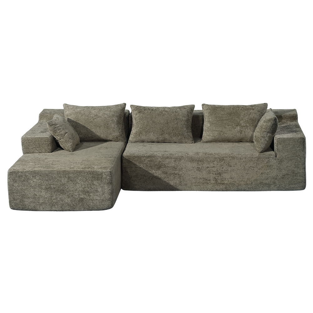 Compressed Sofa L-Shape Modular Sofa with Chaise