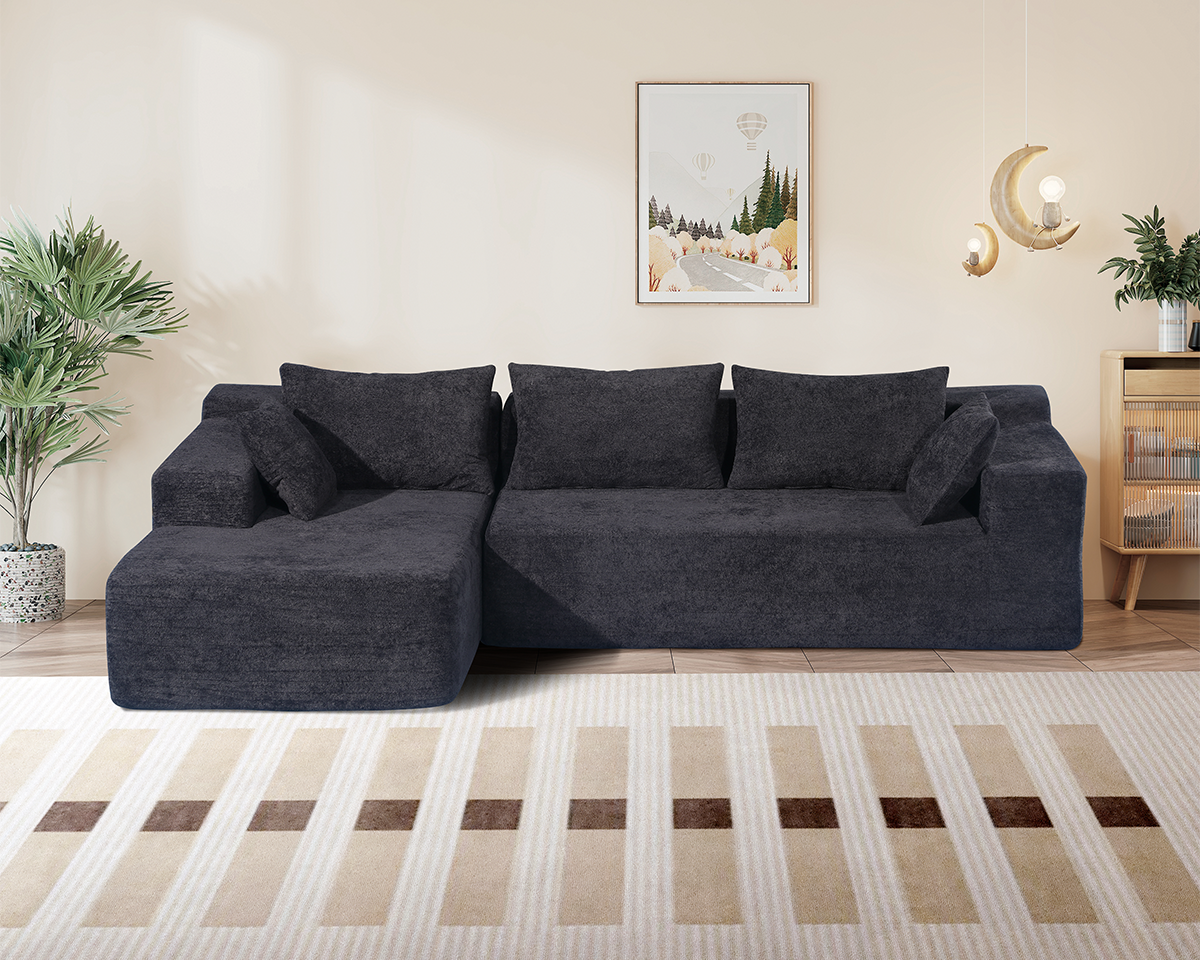Compressed Sofa L Shape Modular Sofa with Chaise