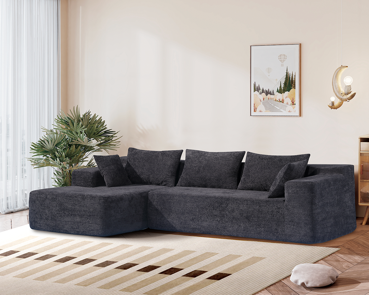 Compressed Sofa L Shape Modular Sofa with Chaise