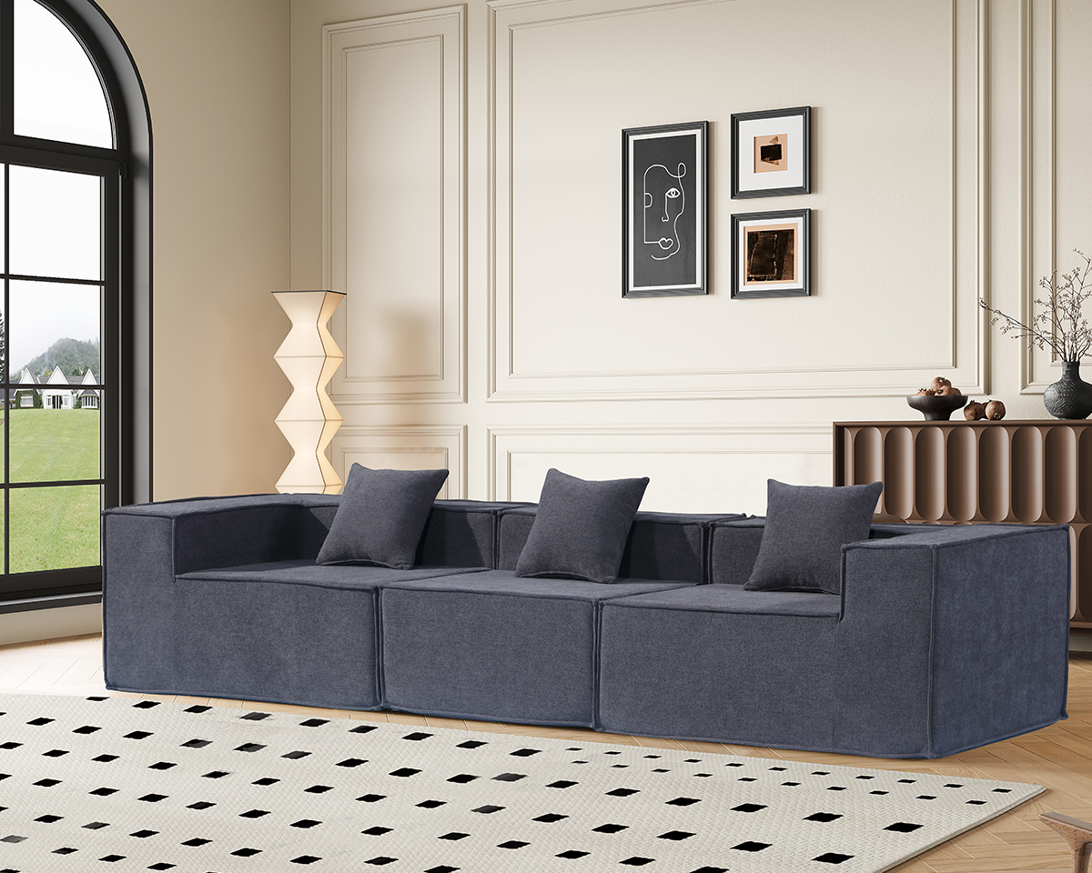 Modular sofa in living room