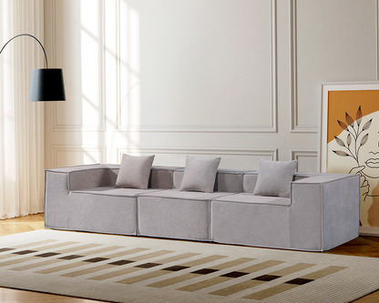 Compressed Sofa Modern 3 Seater Modular Fabric Sofa
