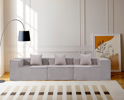 Compressed Sofa Modern 3 Seater Modular Fabric Sofa