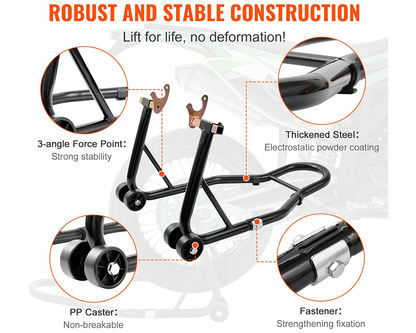 Adjustable fork support stand