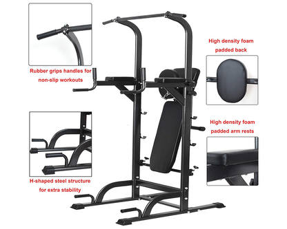 Power Tower Dip Station – Heavy Duty Multi-Function Strength Training Tower