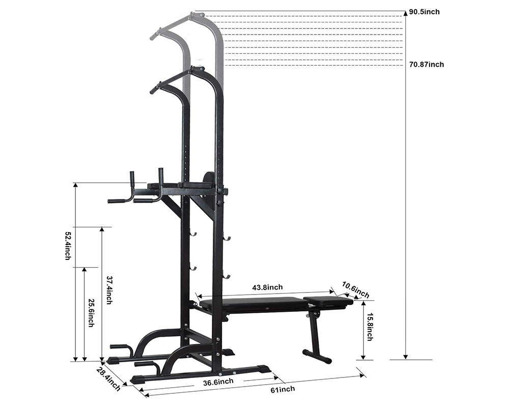 Power Tower Dip Station – Heavy Duty Multi-Function Strength Training Tower