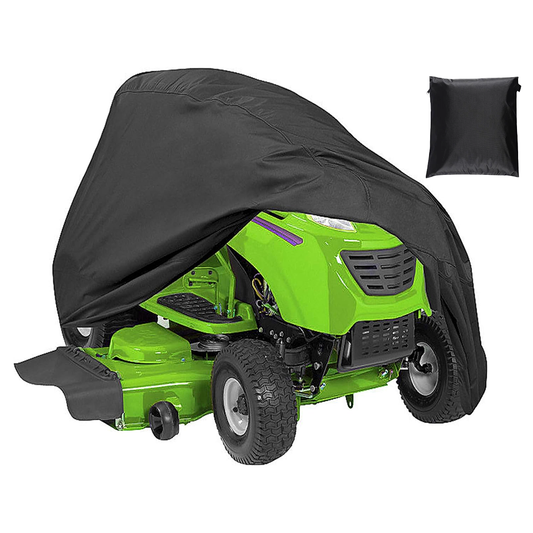 Riding lawn mower cover full view